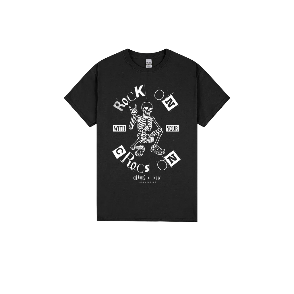 Black front flat lay
