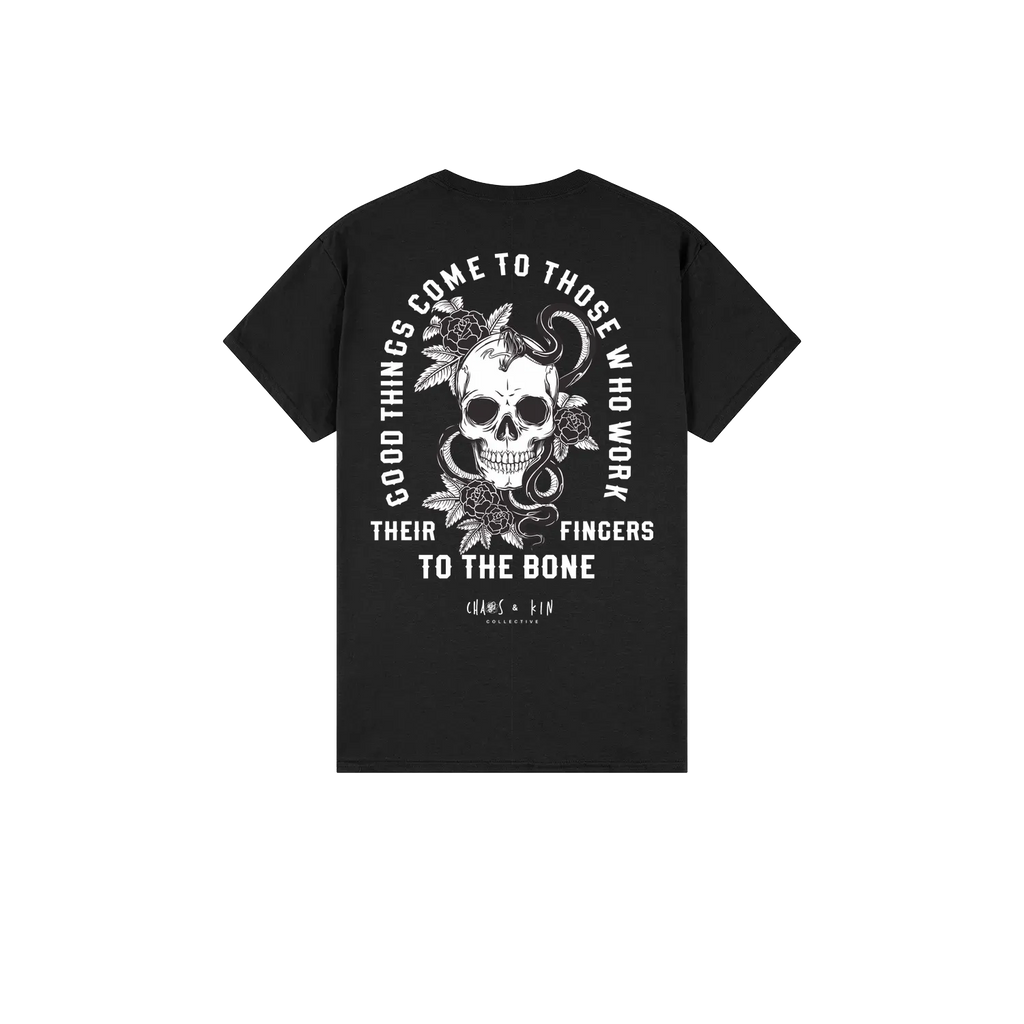 Black back flat lay