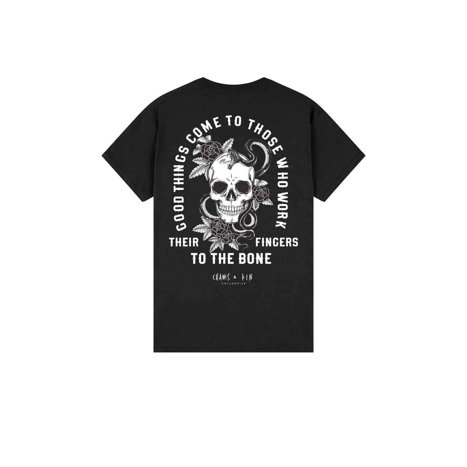 Black back flat lay