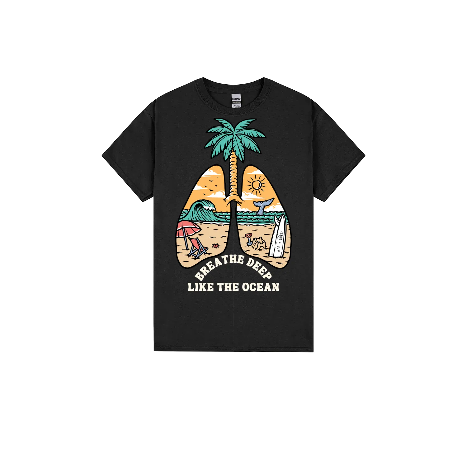 Black front flat lay