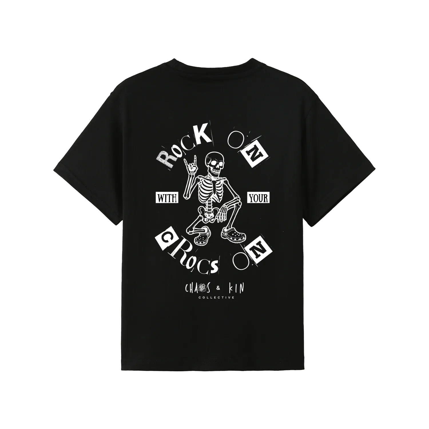 Black back flat lay