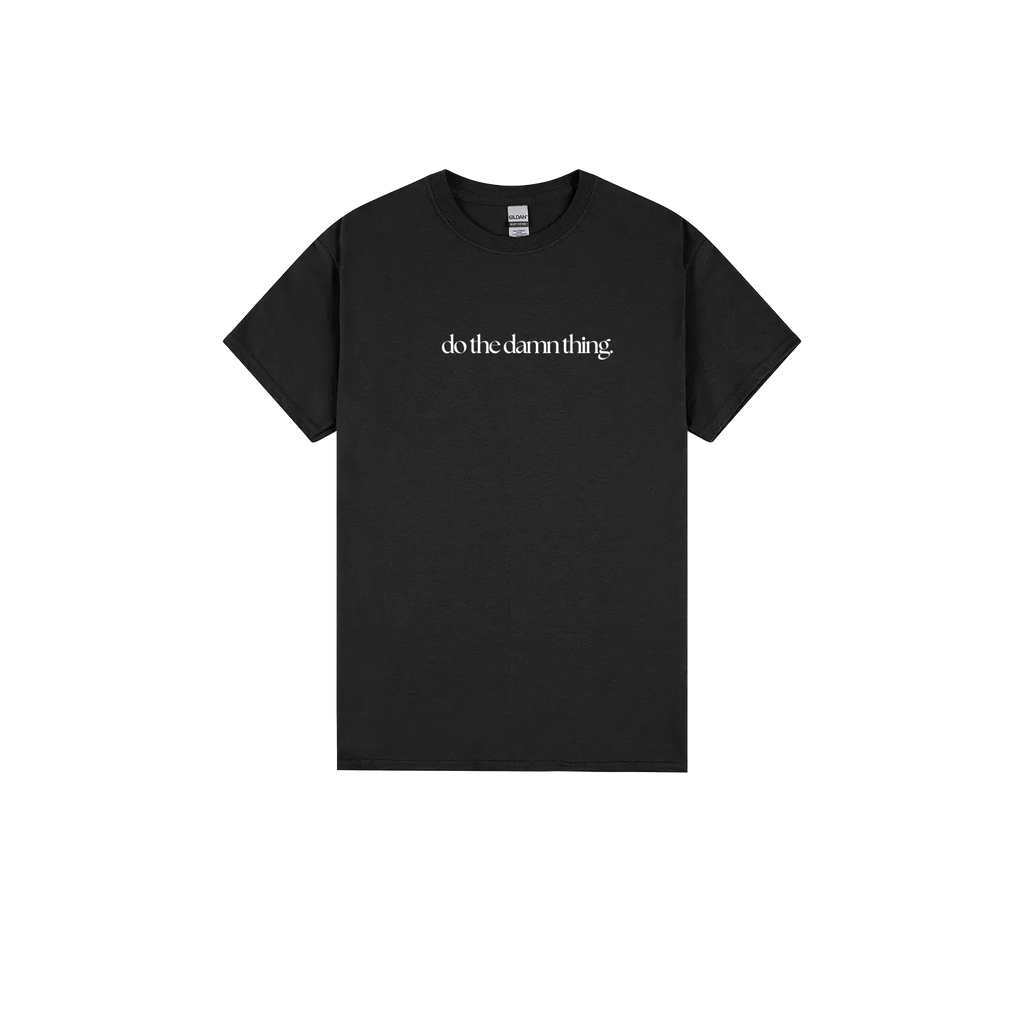 Black front flat lay