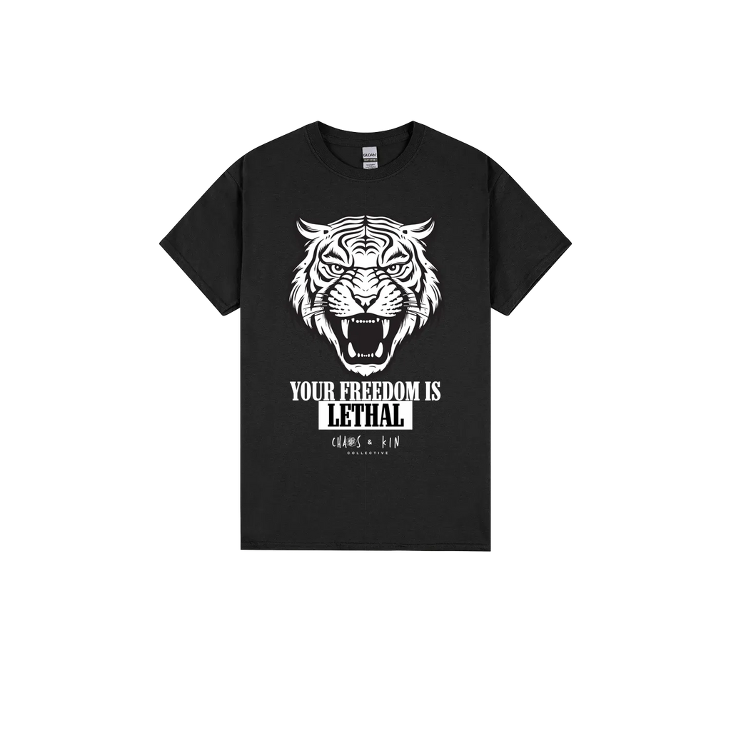 Black front flat lay