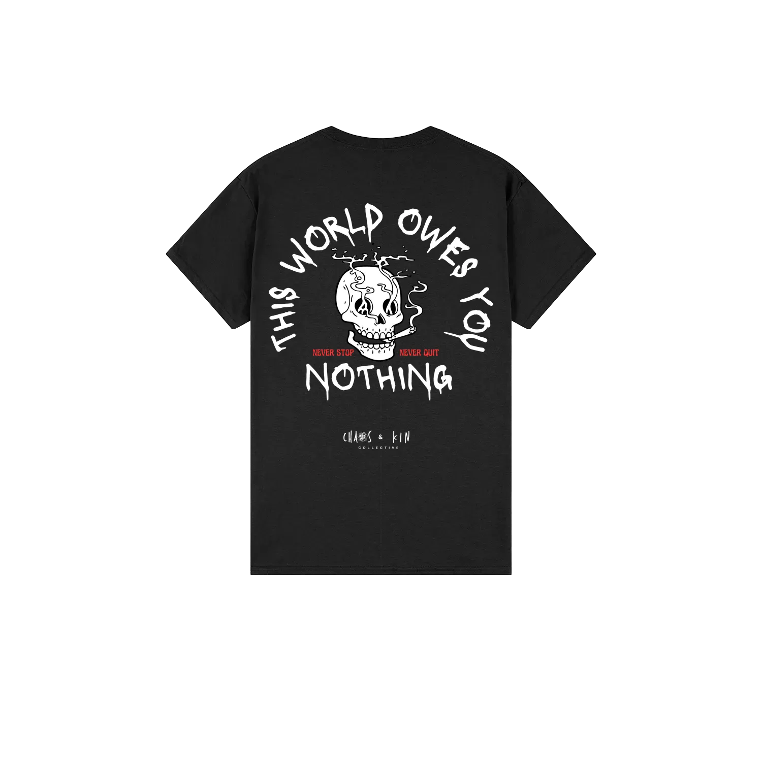 Black back flat lay