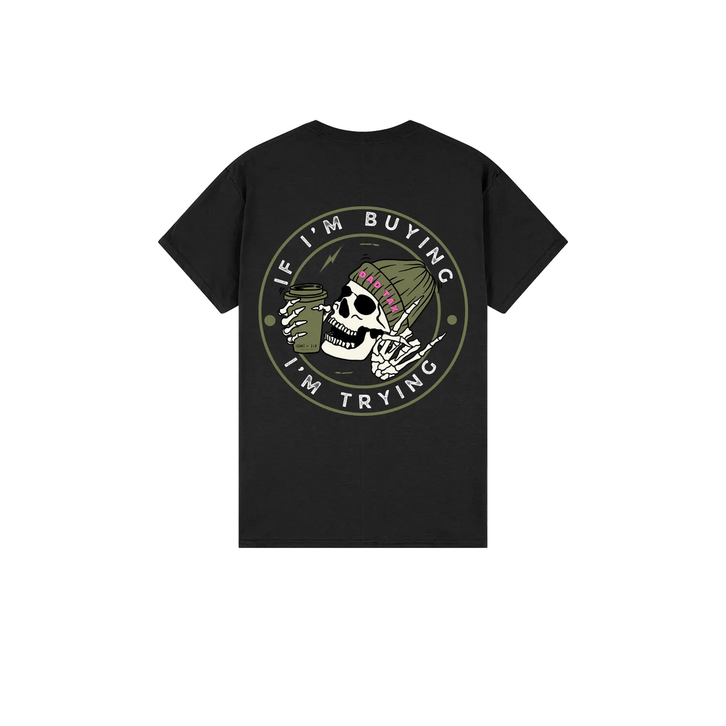 Black back flat lay