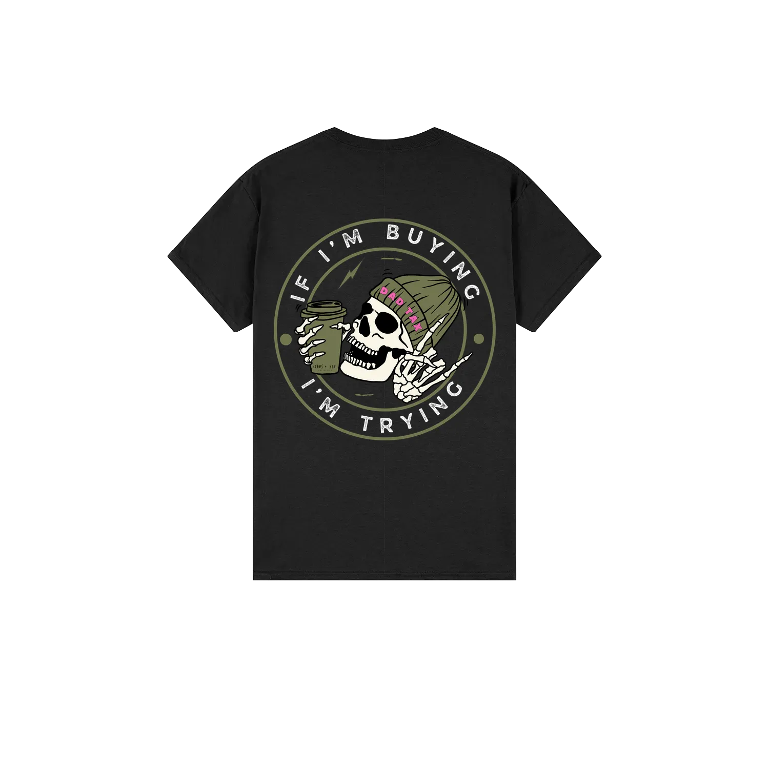 Black back flat lay