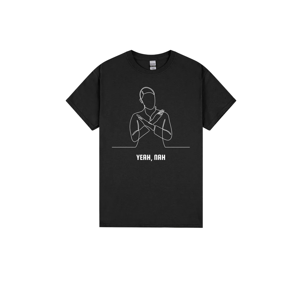 Black front flat lay