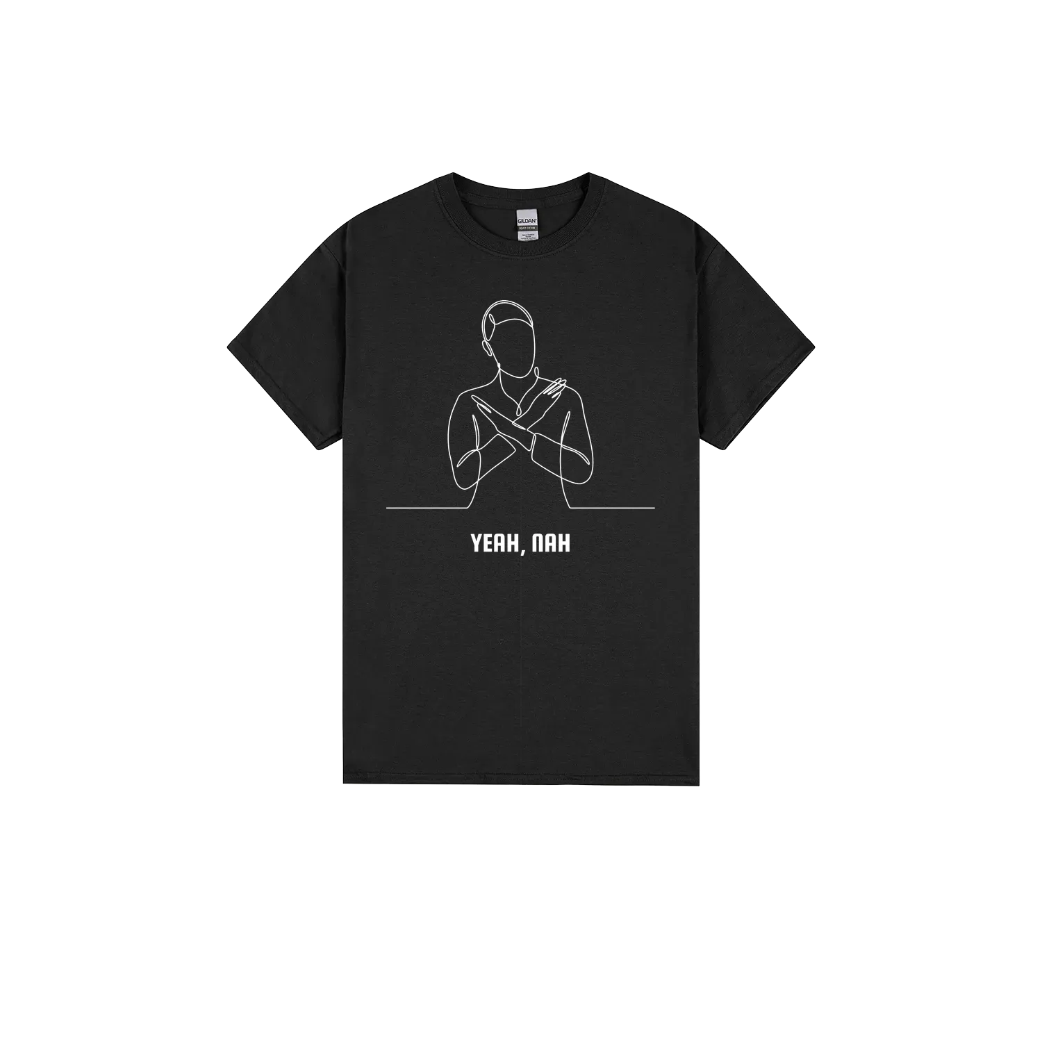 Black front flat lay