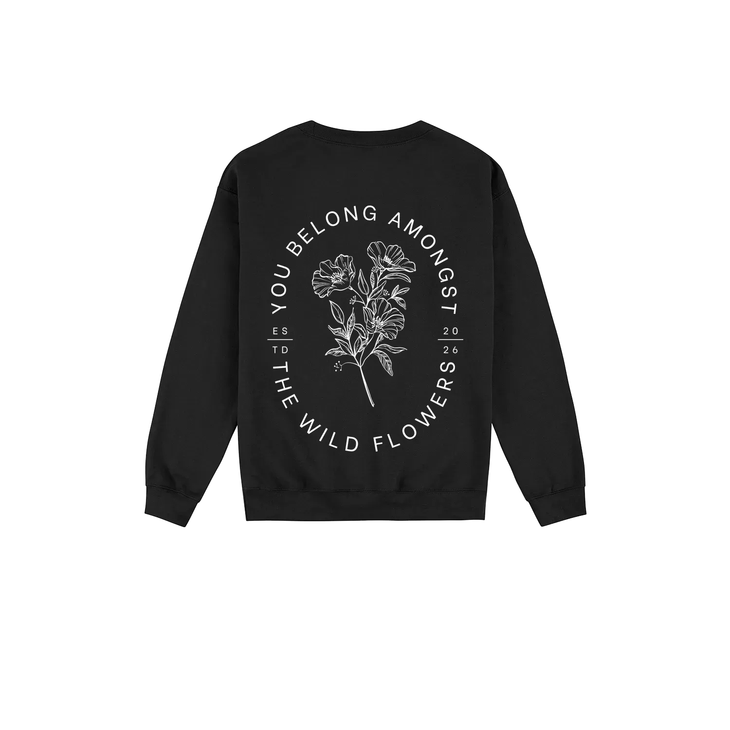 Black back flat lay