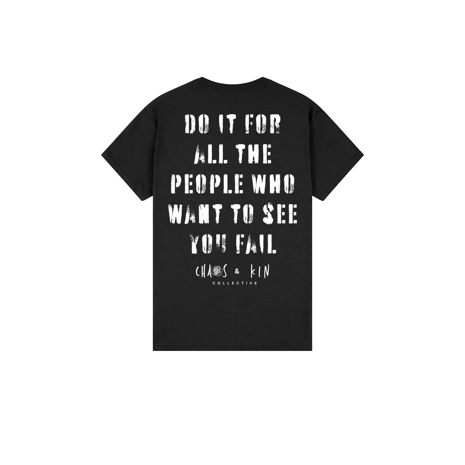Black back flat lay
