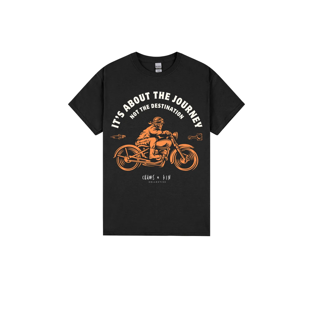 Black front flat lay