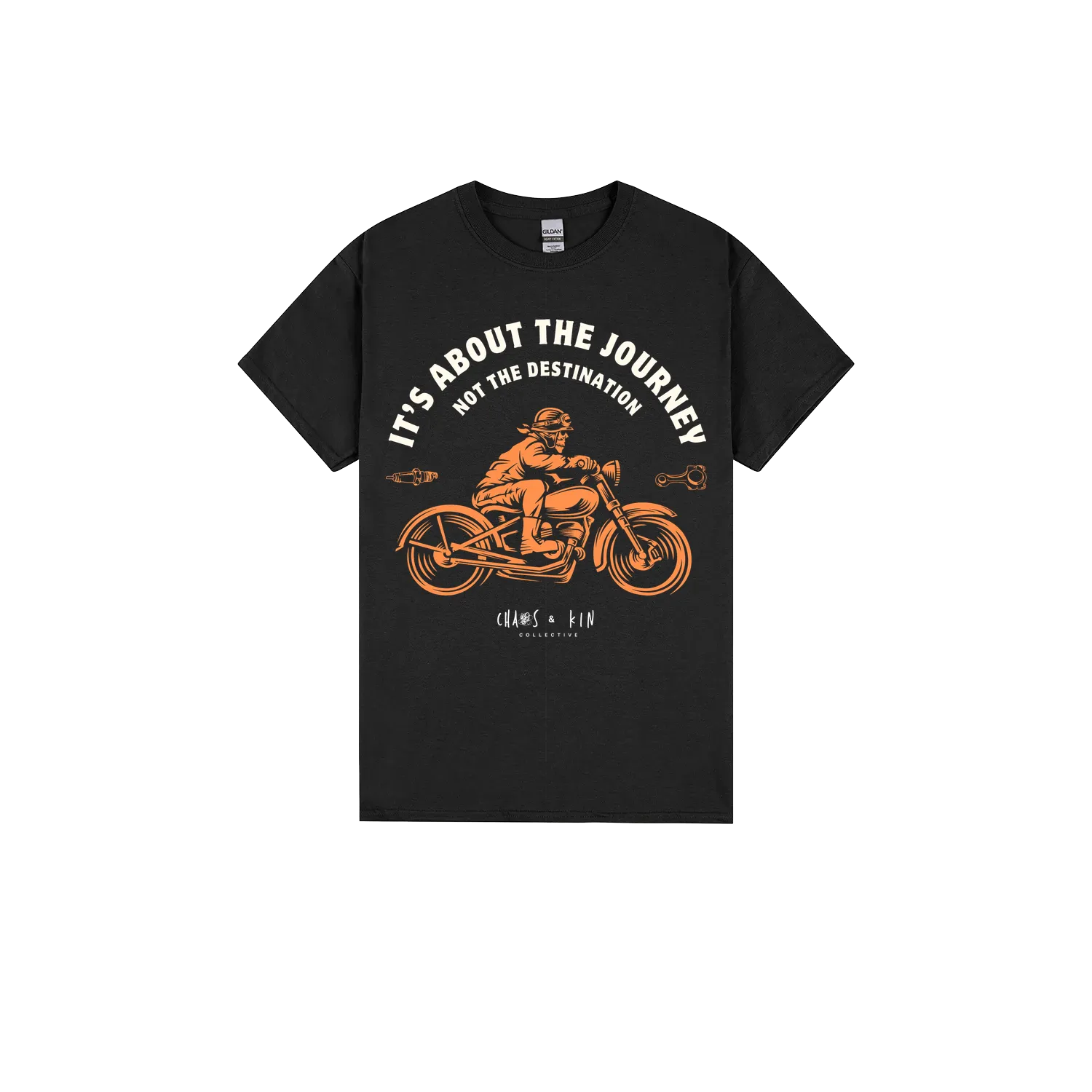 Black front flat lay