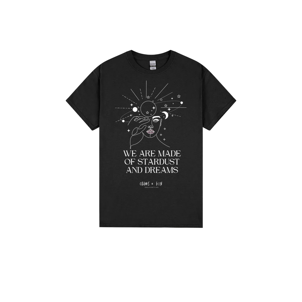 Black front flat lay