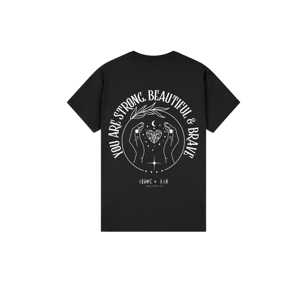 Black back flat lay