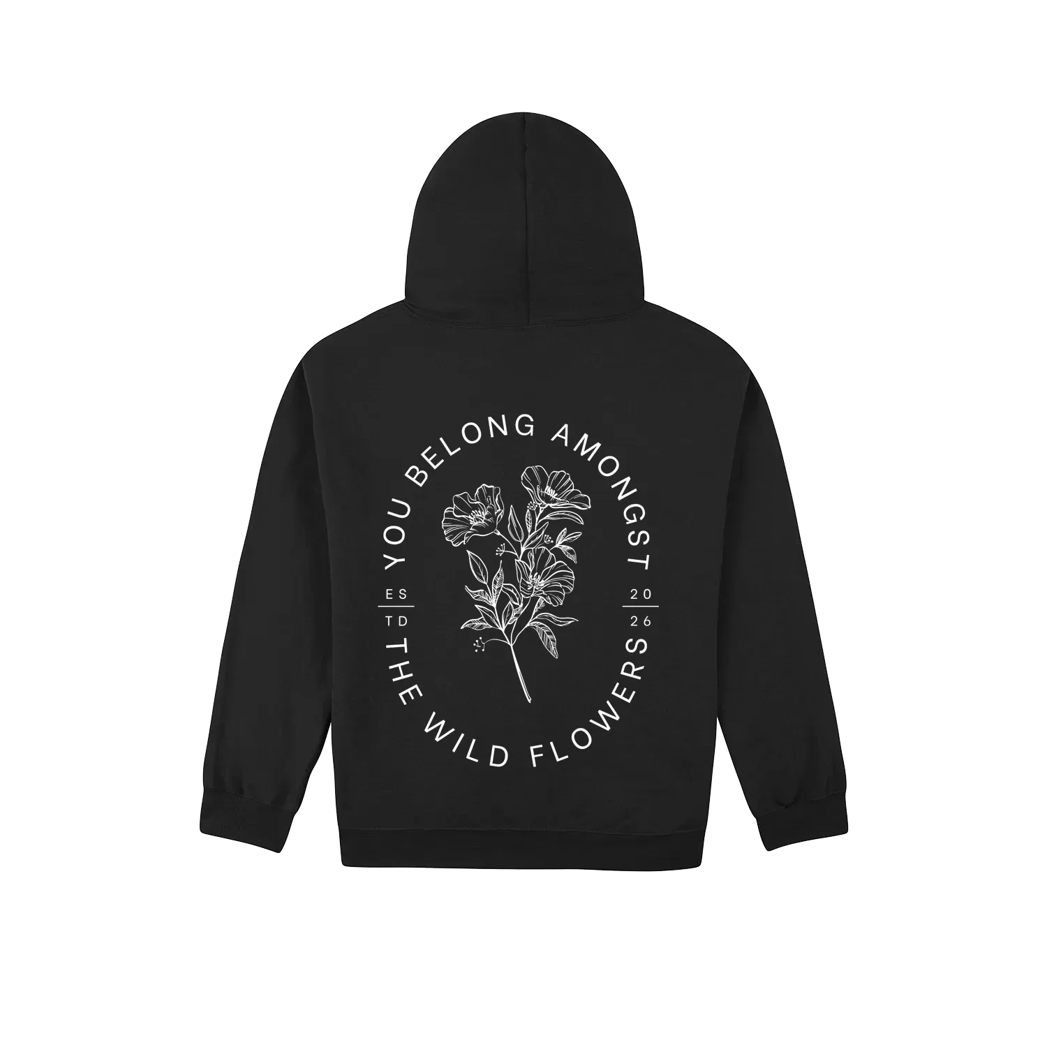 Black back flat lay