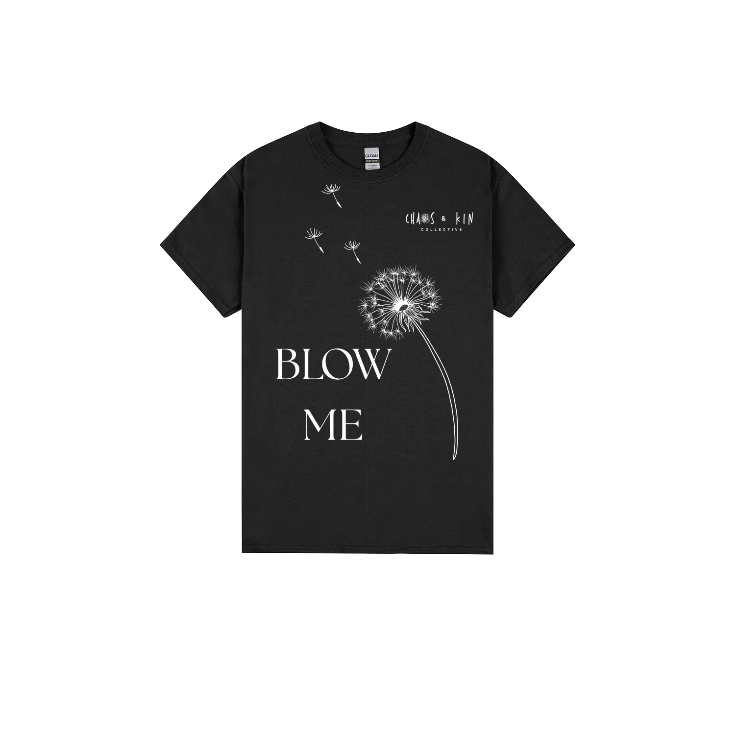 Black front flat lay