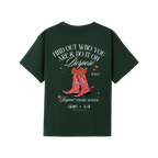Bottle Green back flat lay