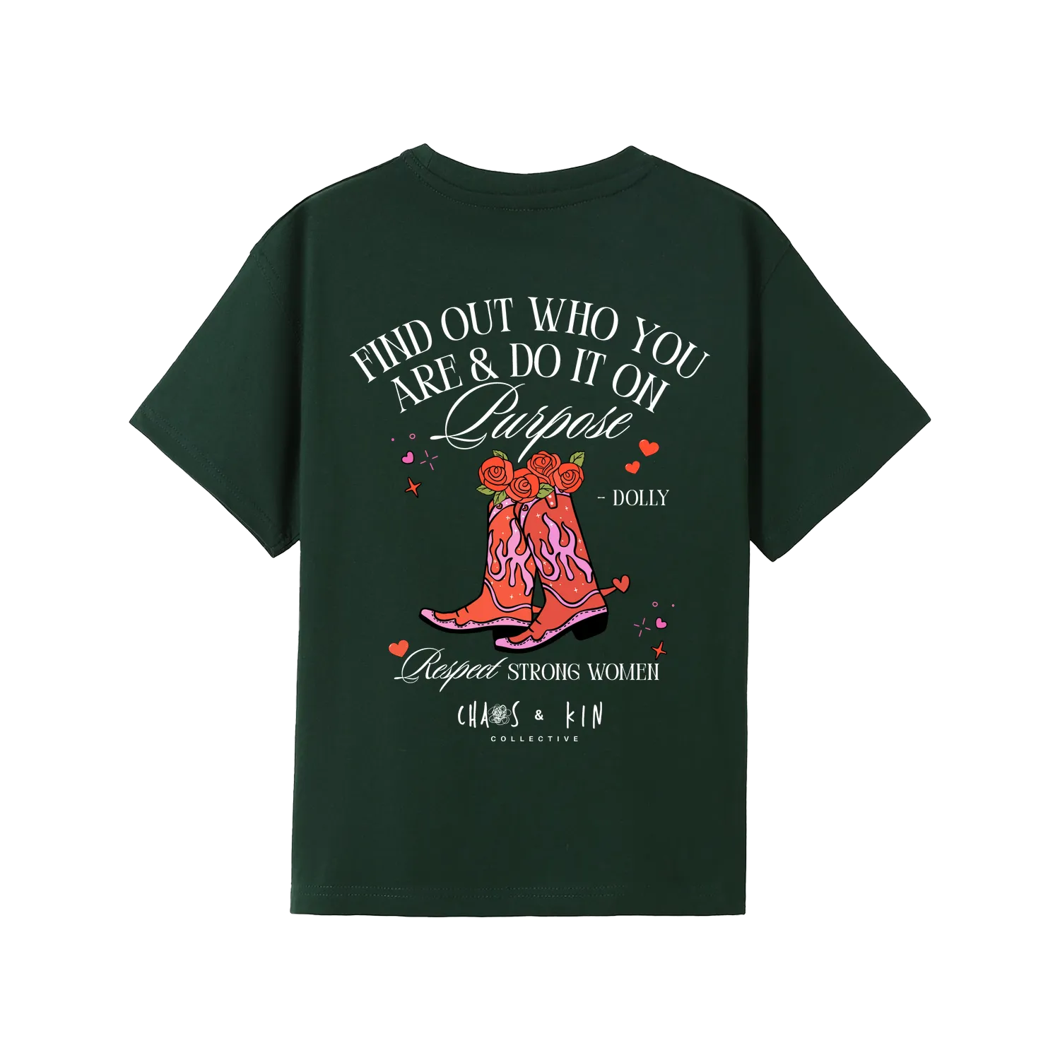 Bottle Green back flat lay