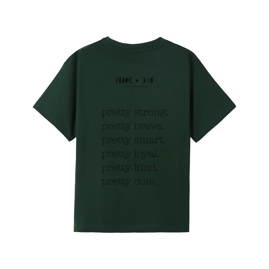 Bottle Green back flat lay