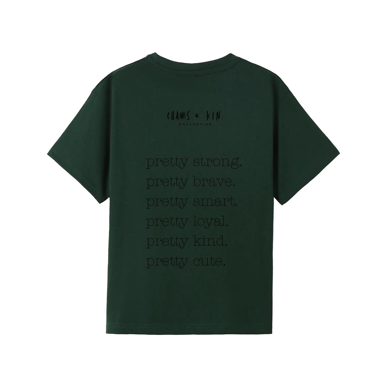 Bottle Green back flat lay