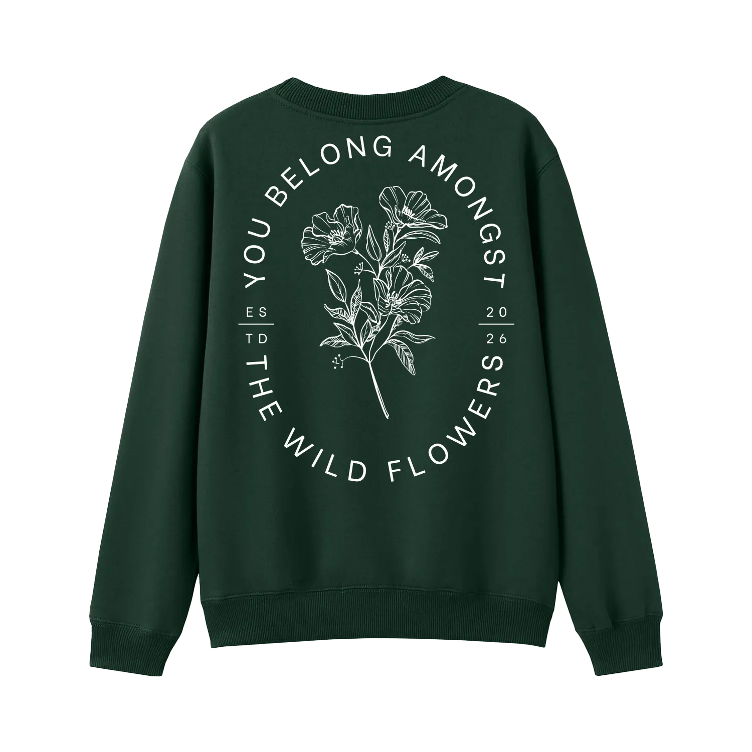 Bottle Green back flat lay