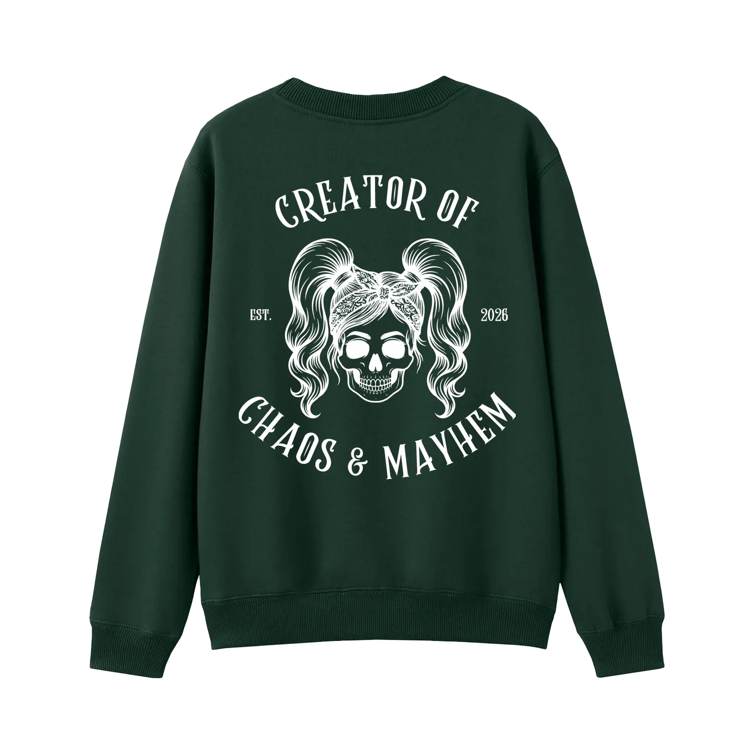 Bottle Green back flat lay