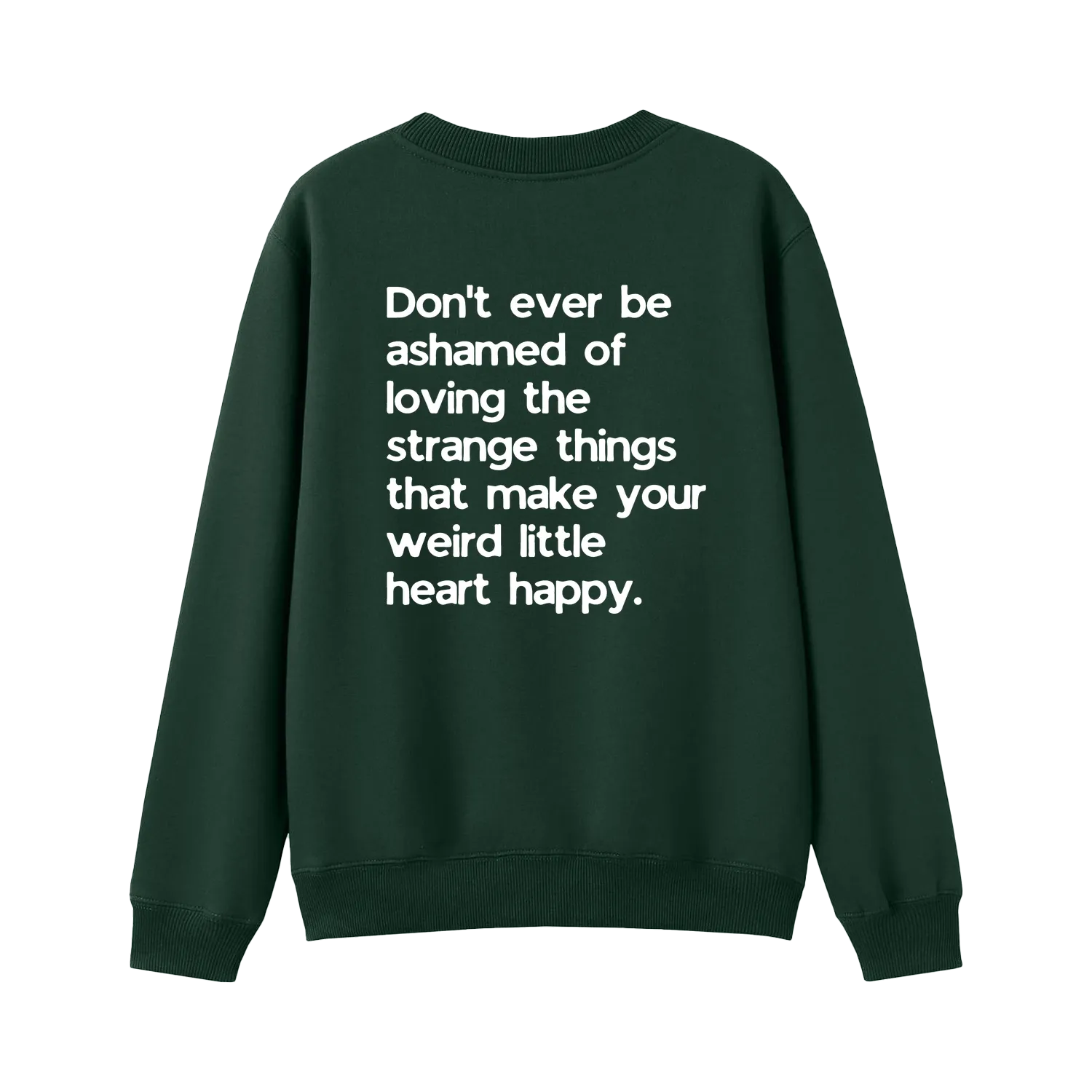 Bottle Green back flat lay
