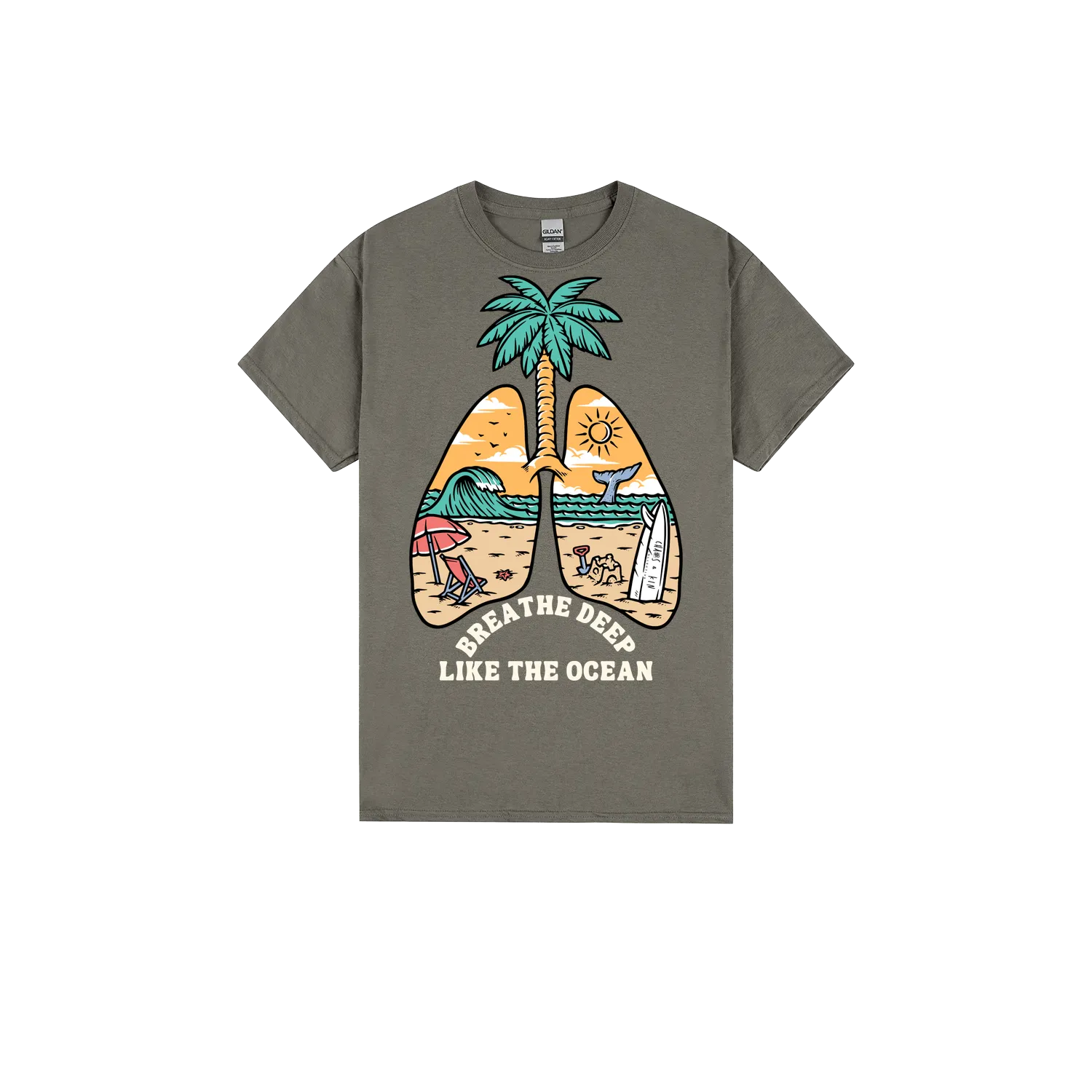 Charcoal front flat lay
