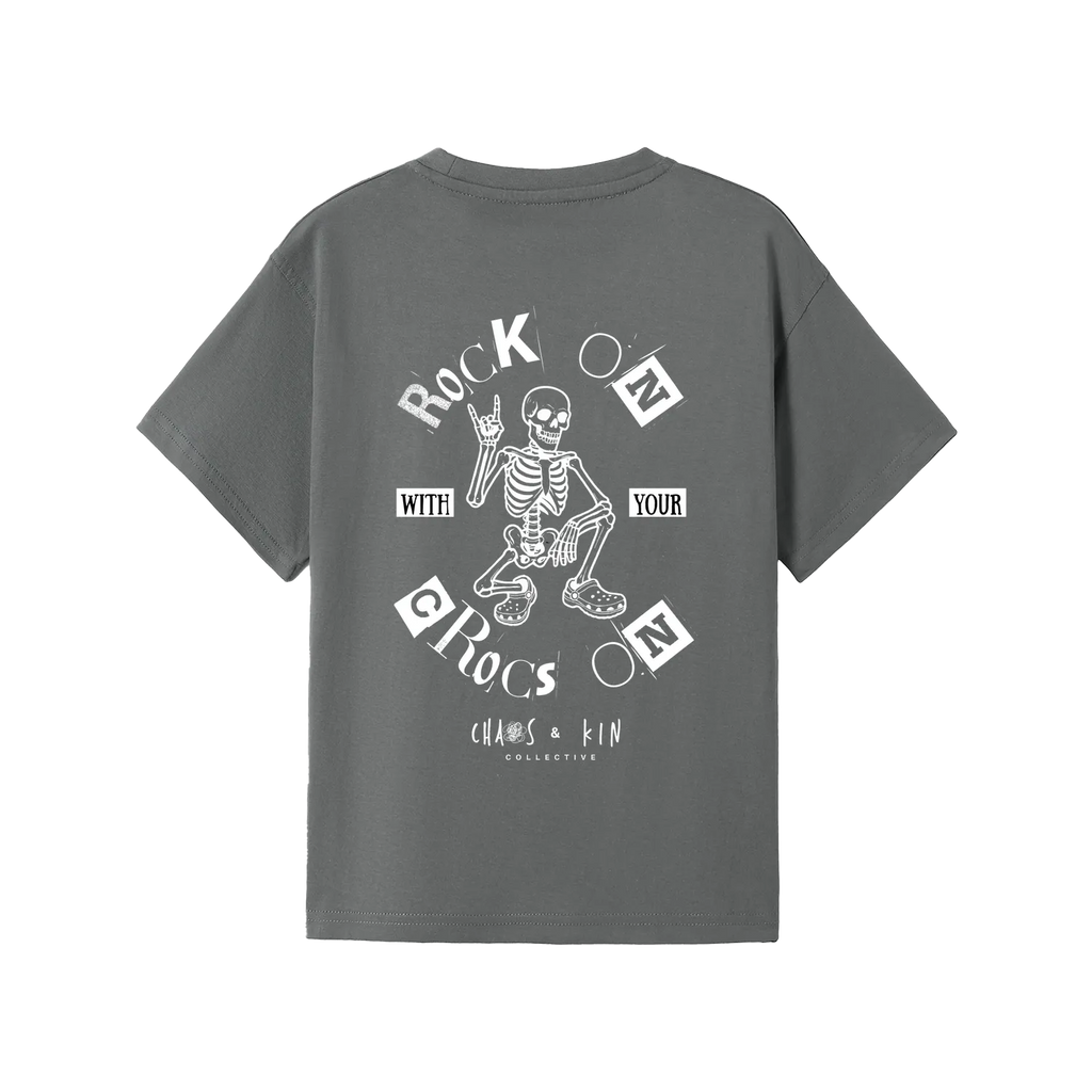 Charcoal back flat lay