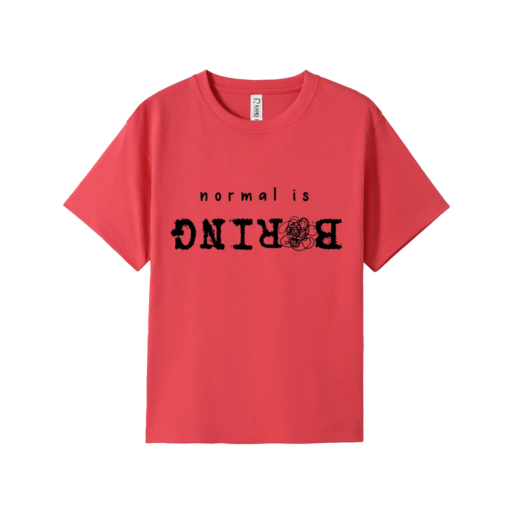 Coral Red front flat lay