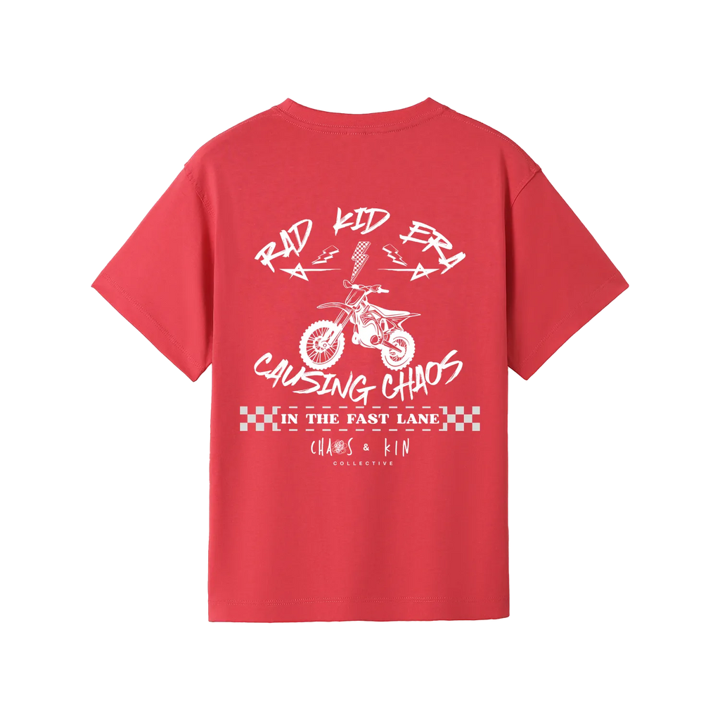 Coral Red back flat lay