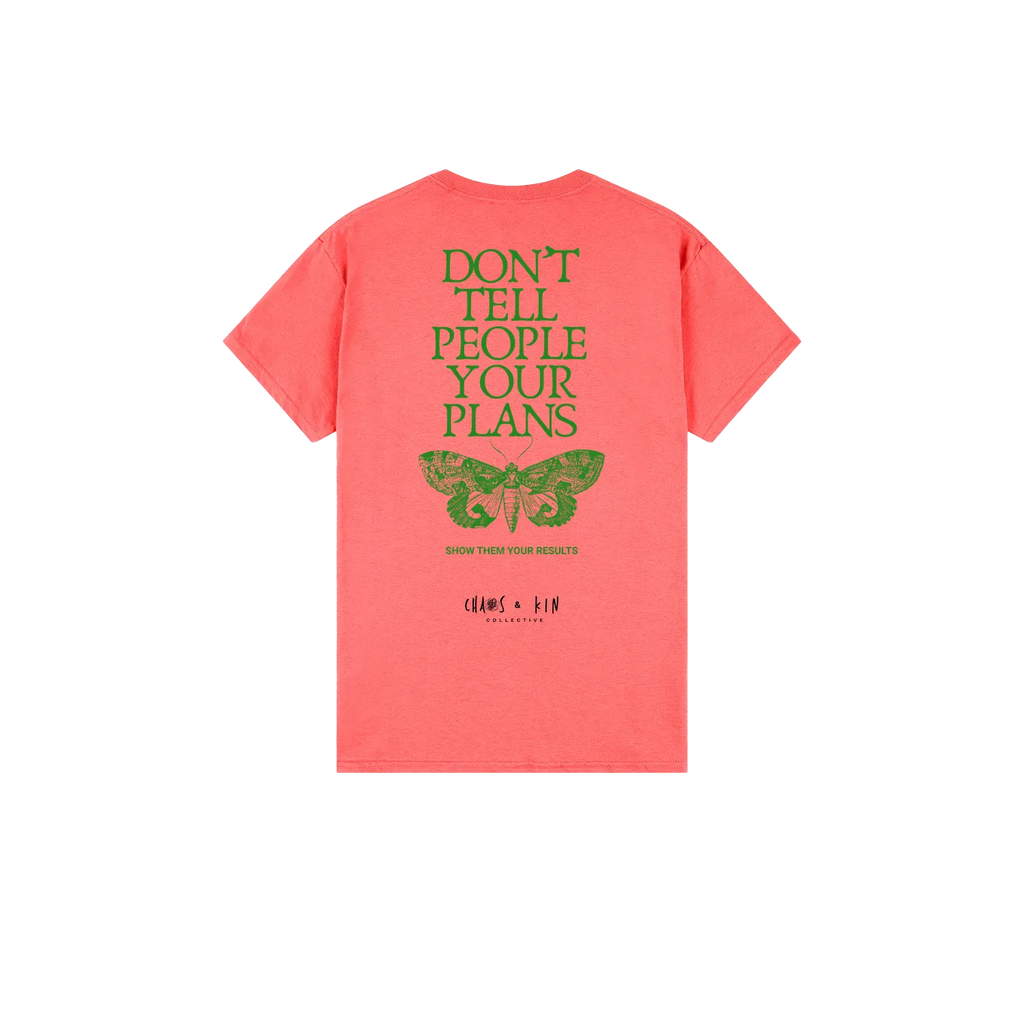 Coral Silk back flat lay