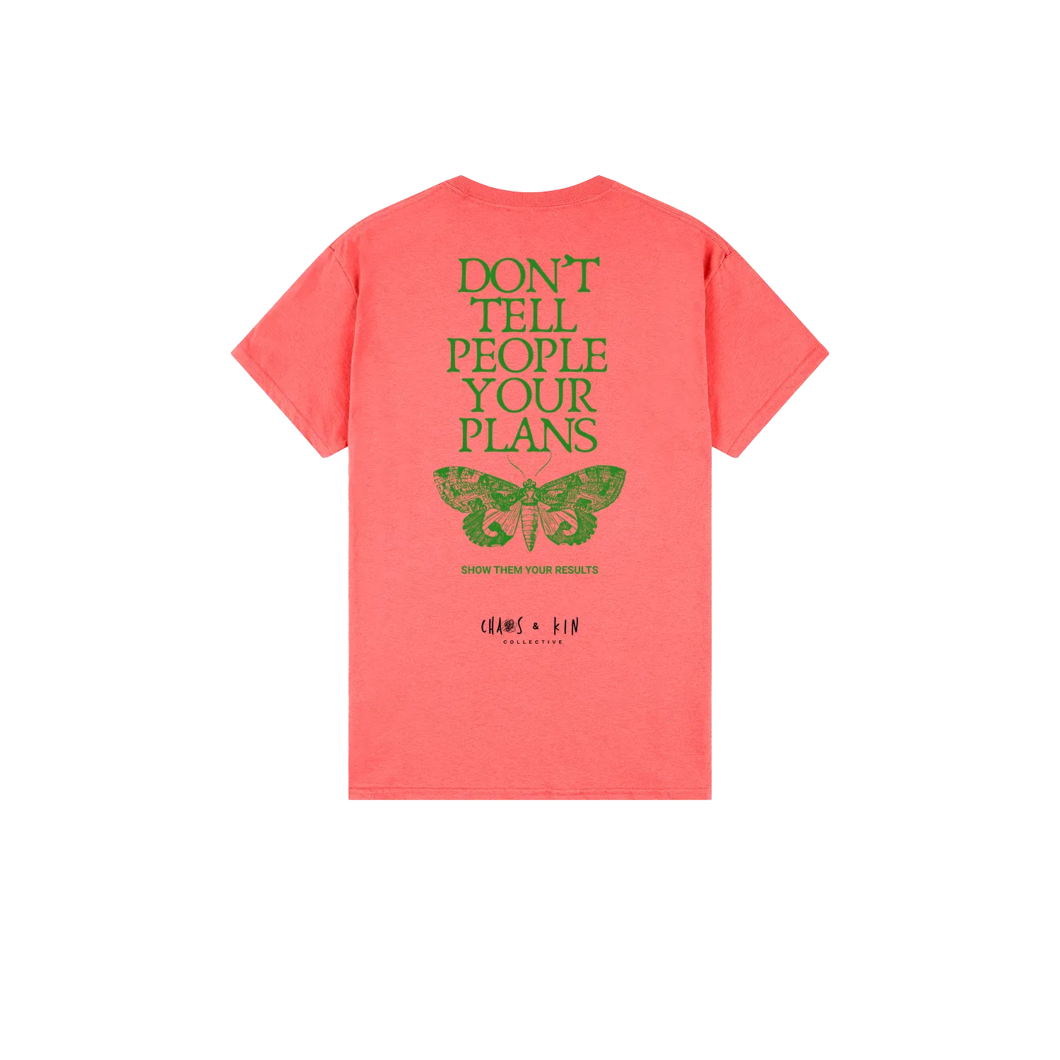 Coral Silk back flat lay