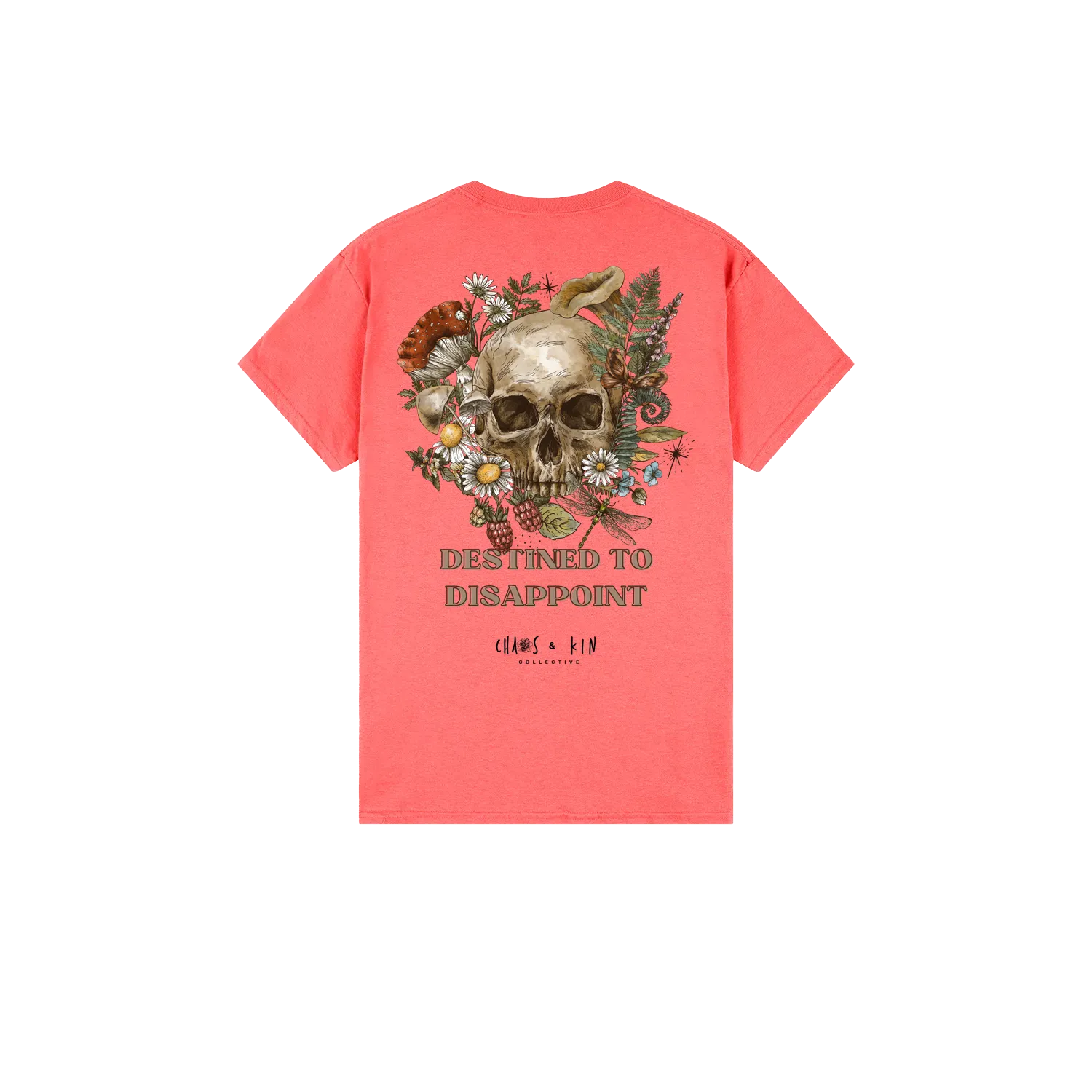 Coral Silk back flat lay