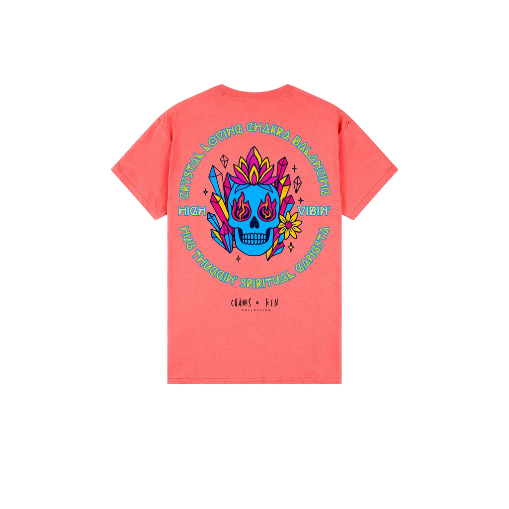 Coral Silk back flat lay