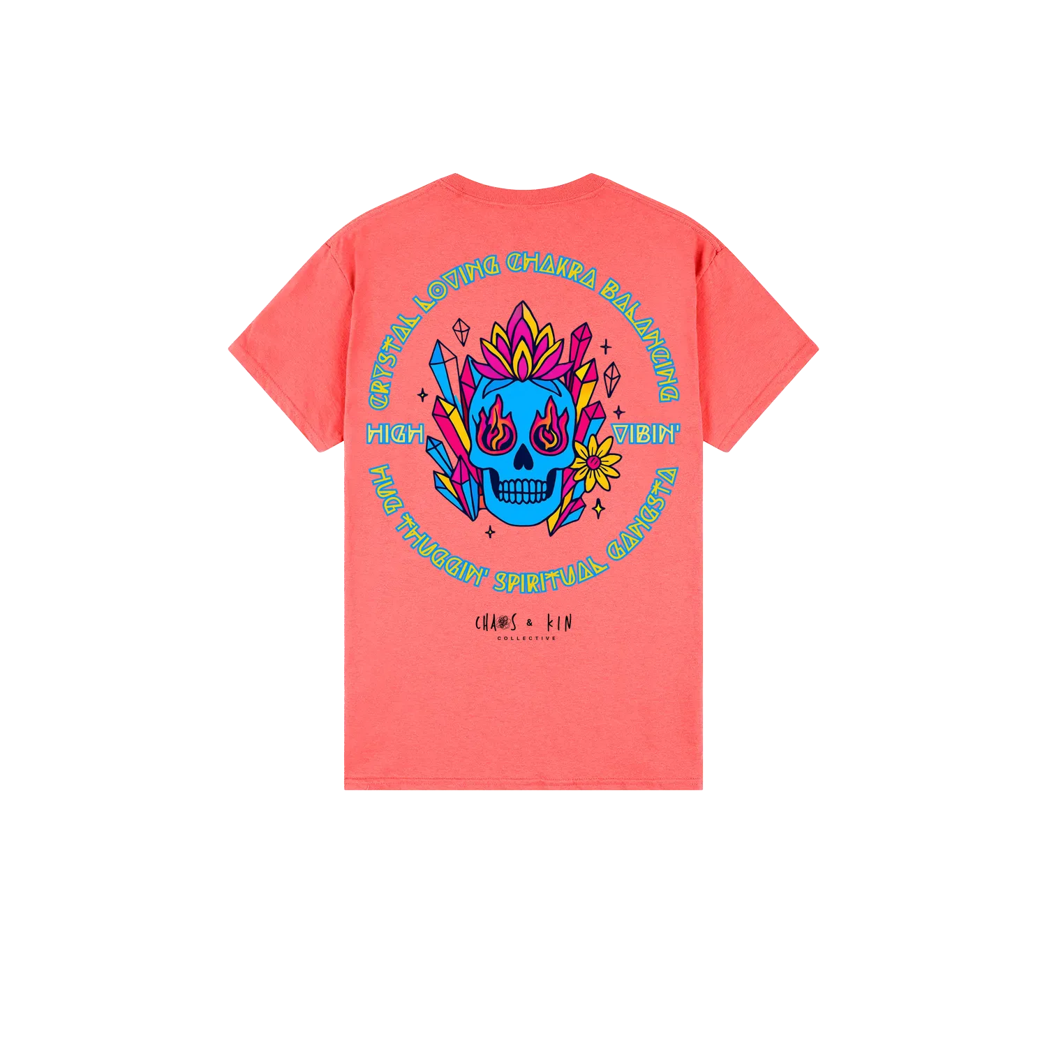 Coral Silk back flat lay