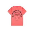 Coral Silk back flat lay