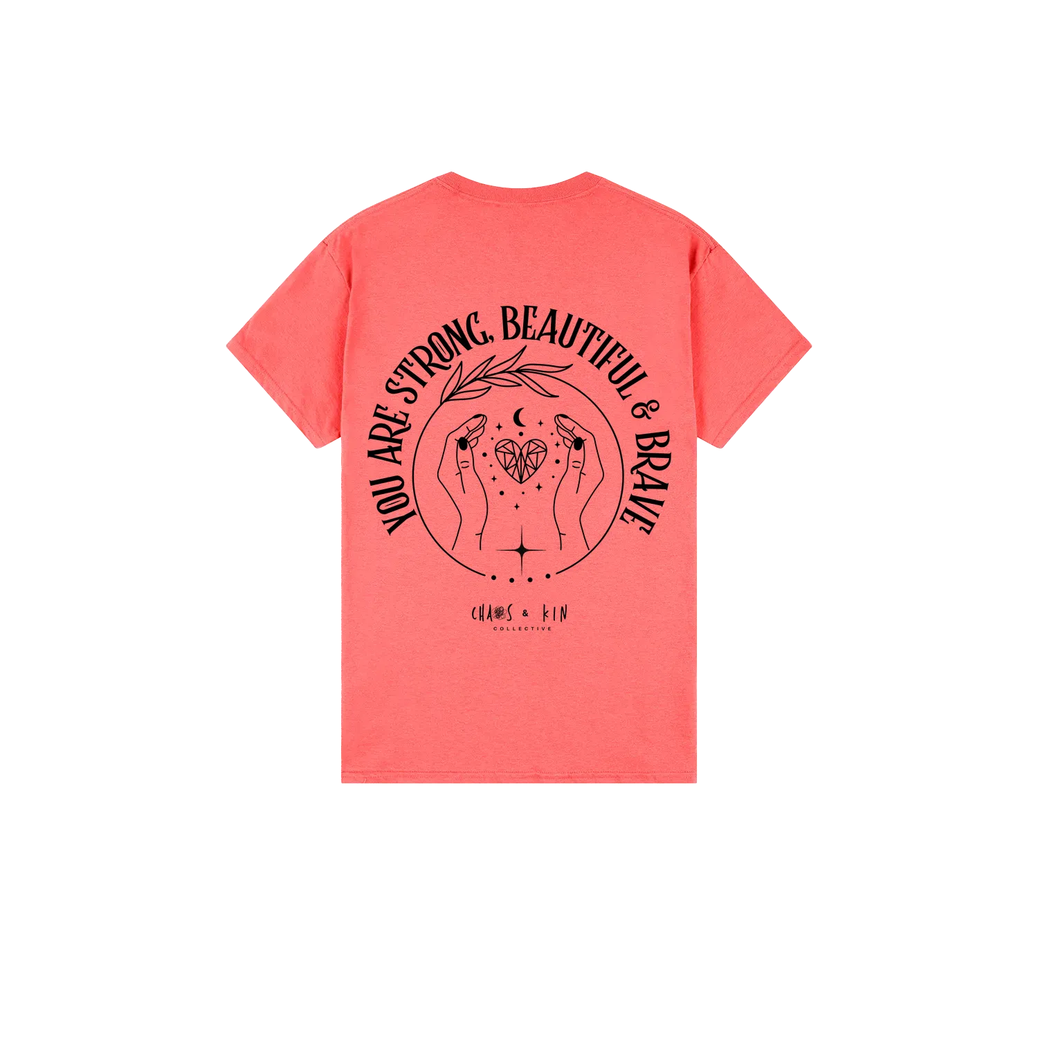 Coral Silk back flat lay