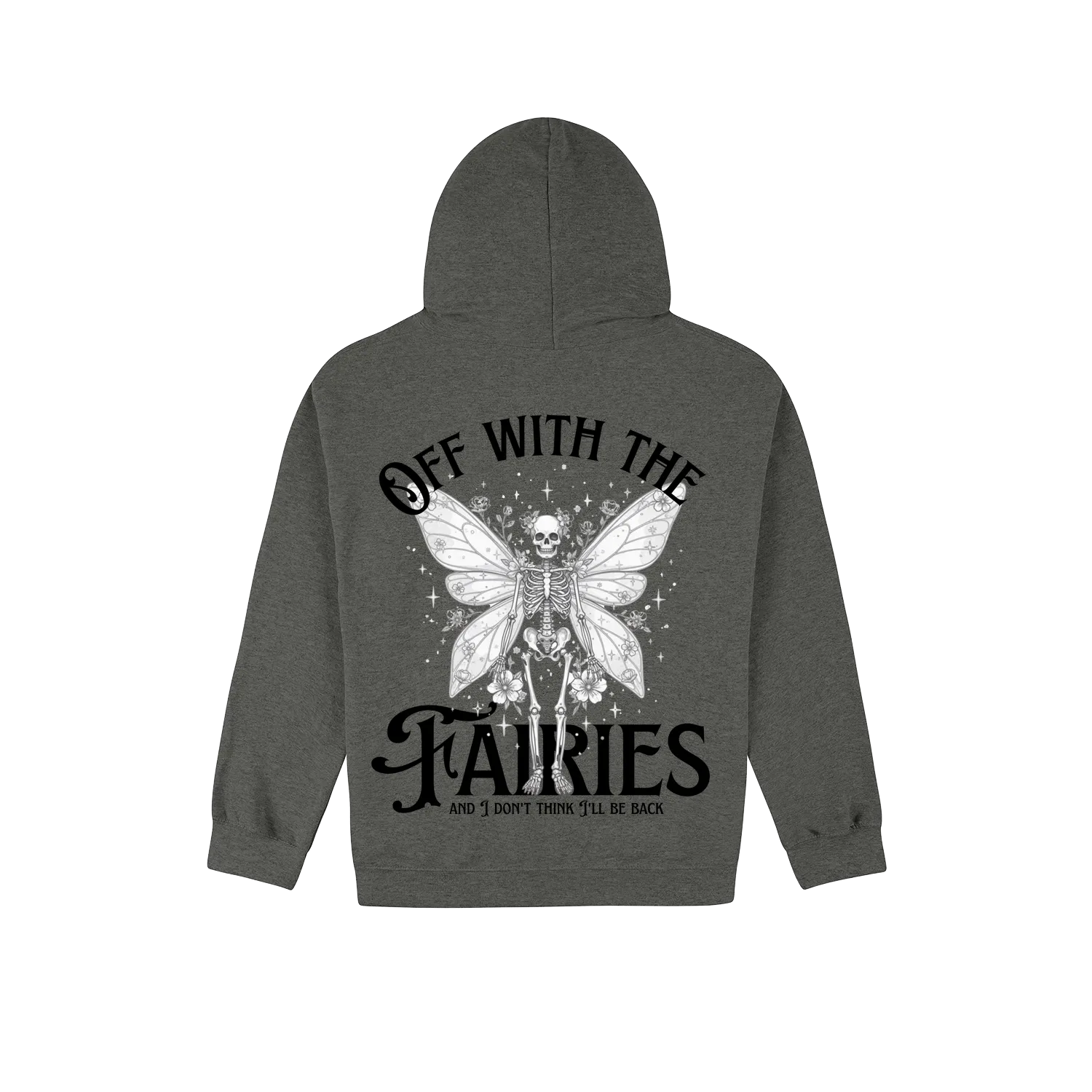 Dark Heather back flat lay