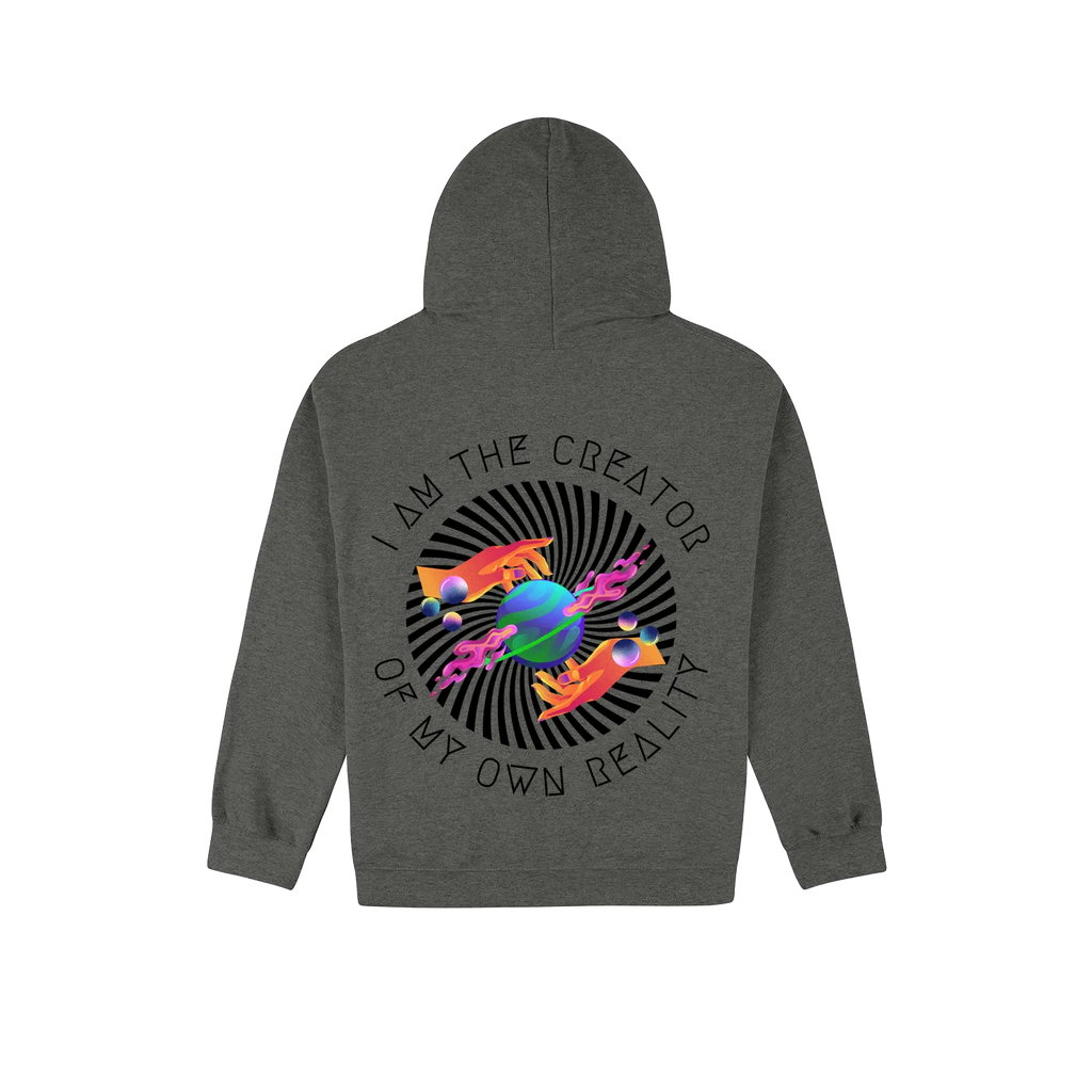 Dark Heather back flat lay