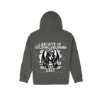 Dark Heather back flat lay