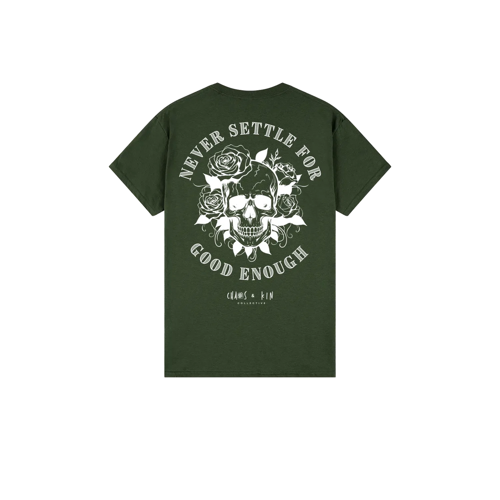 Forest Green back flat lay