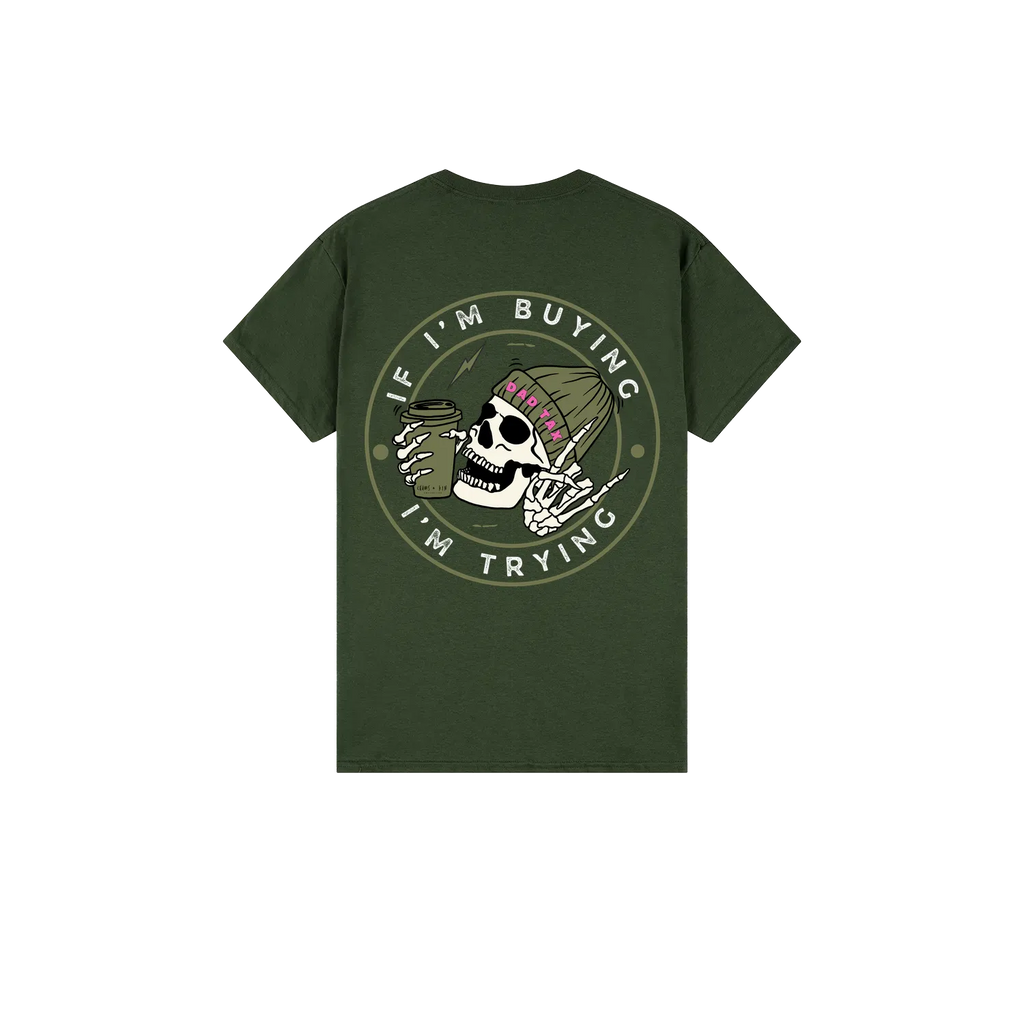 Forest Green back flat lay