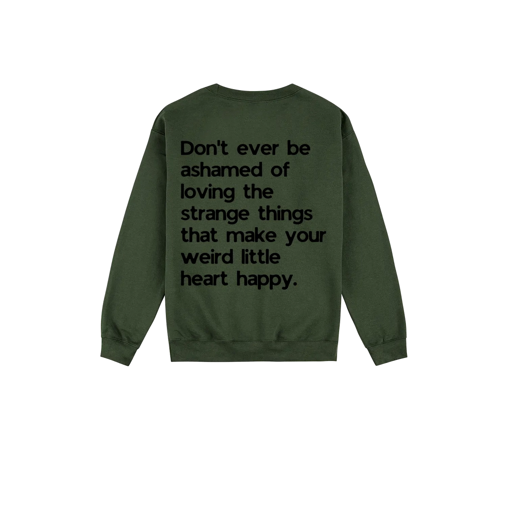 Forest Green back flat lay
