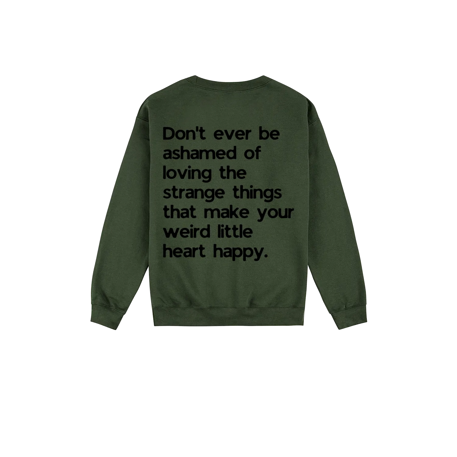 Forest Green back flat lay