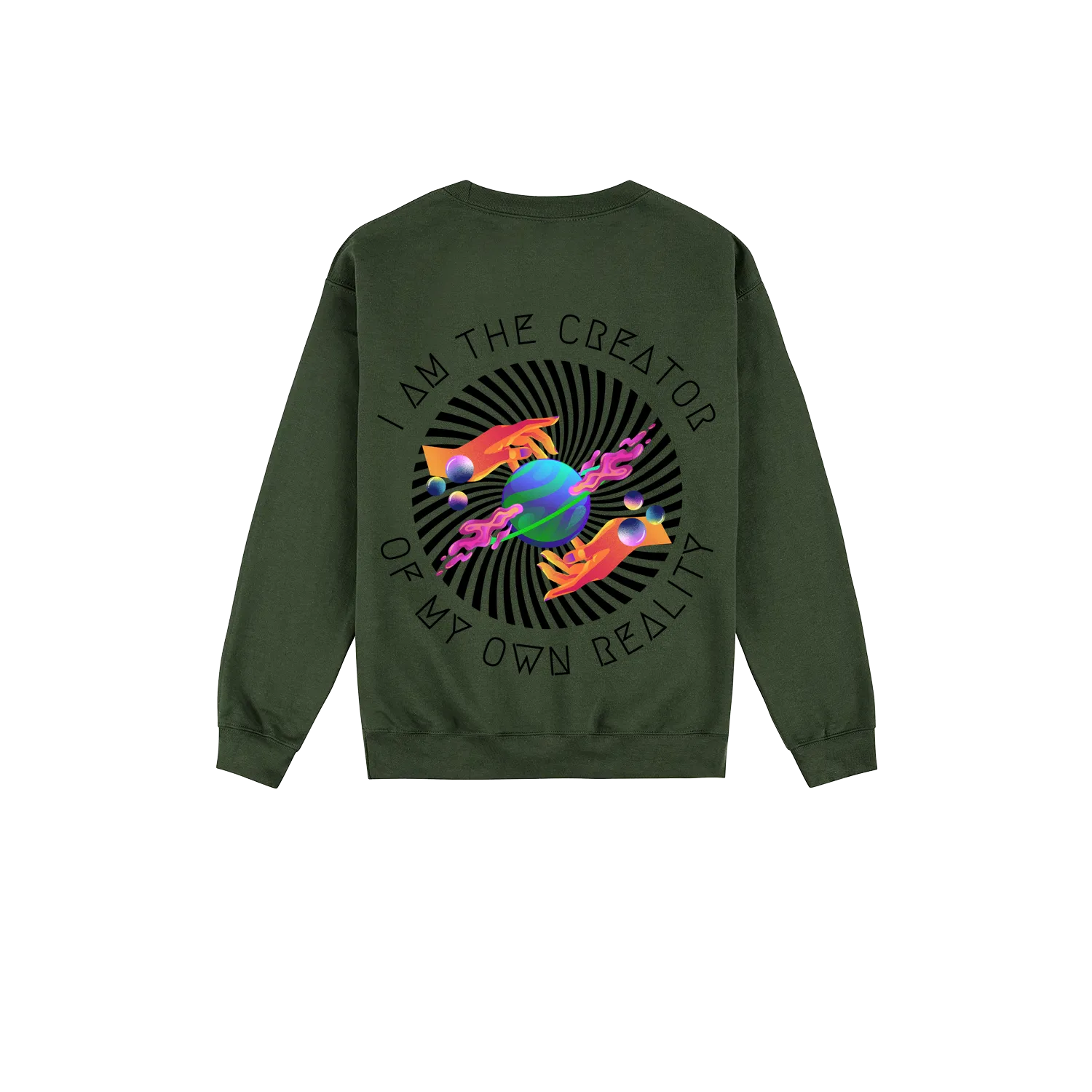 Forest Green back flat lay