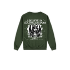 Forest Green back flat lay