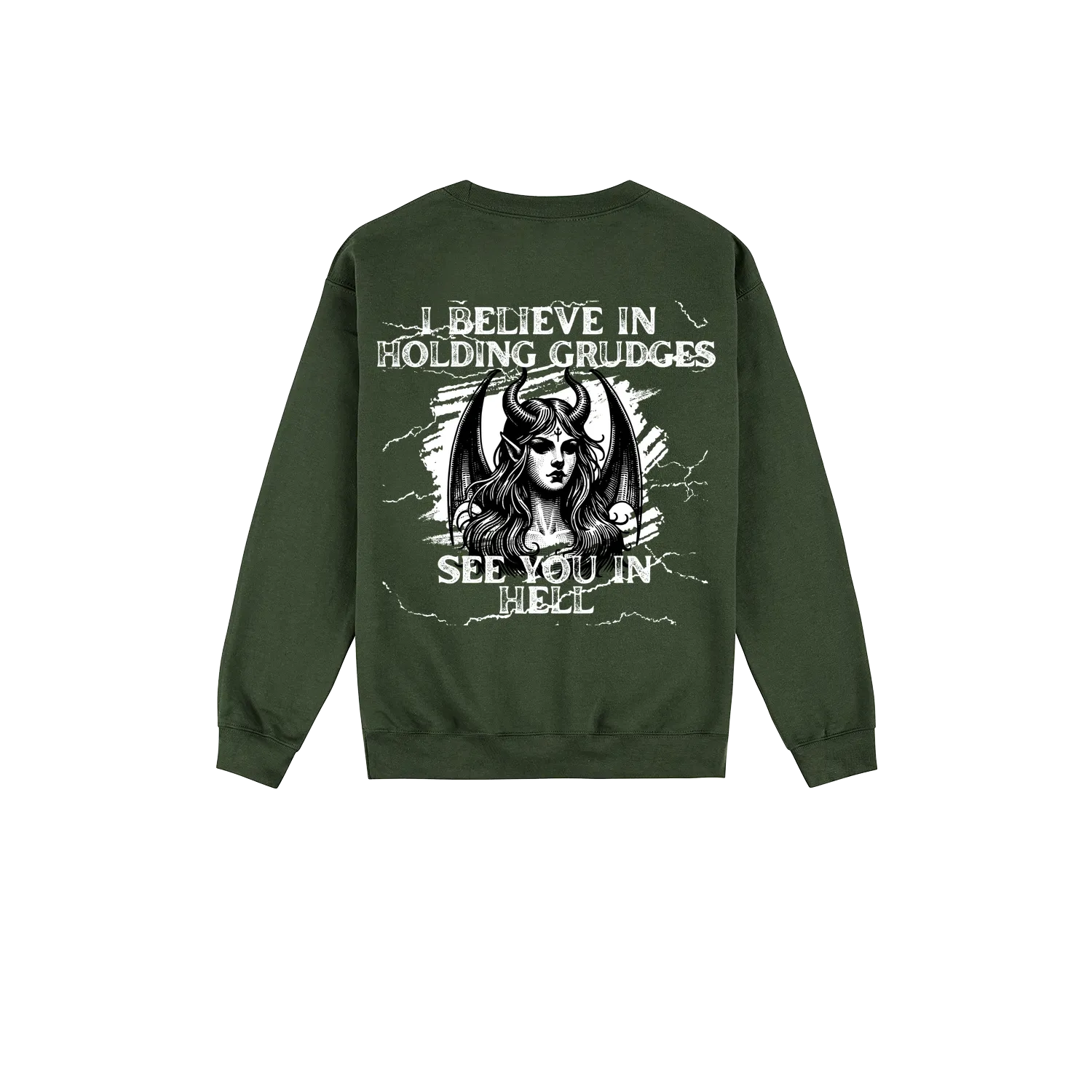Forest Green back flat lay