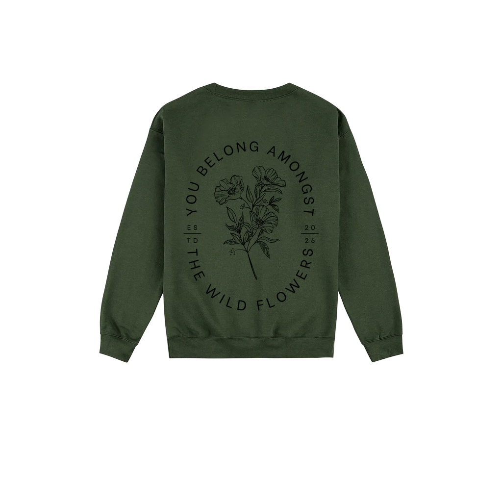 Forest Green back flat lay
