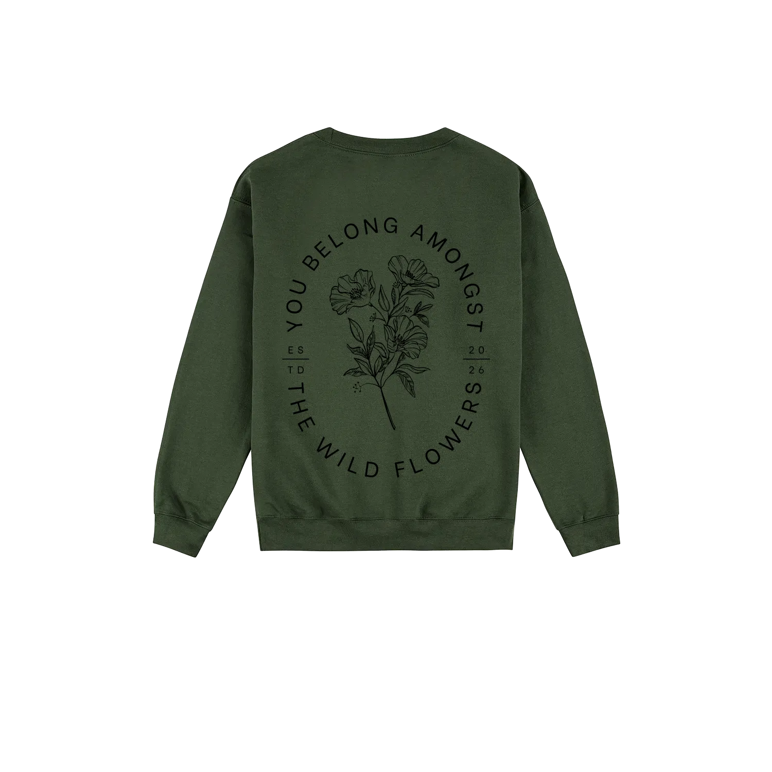 Forest Green back flat lay